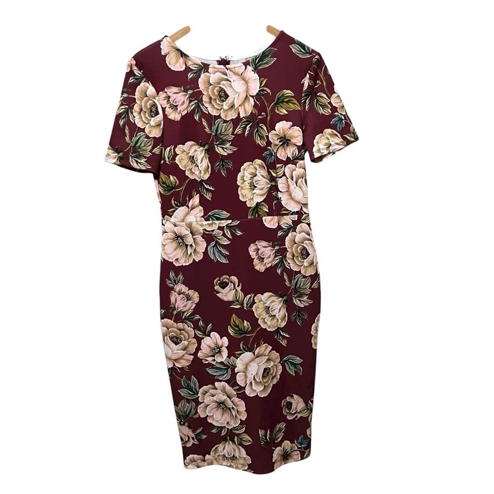 Asos Floral Pencil Dress Size 8 Cottagecore - Picture 3 of 10